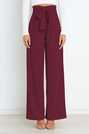 Women Wide Leg Trousers | Tie Waist