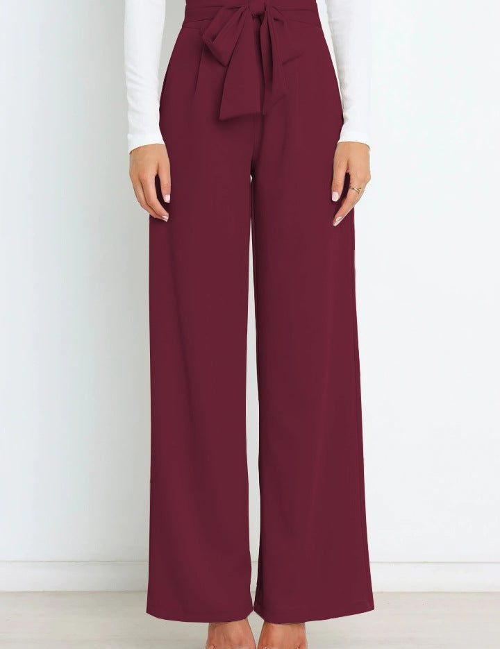 Women Wide Leg Trousers | Tie Waist