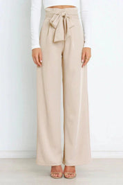 Women Wide Leg Trousers | Tie Waist