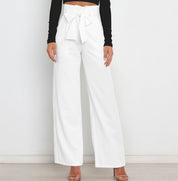 Women Wide Leg Trousers | Tie Waist