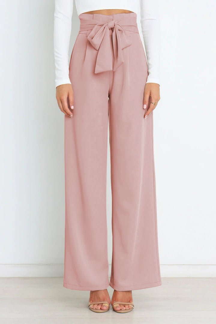 Women Wide Leg Trousers | Tie Waist
