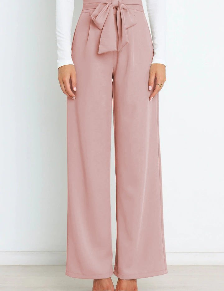Women Wide Leg Trousers | Tie Waist