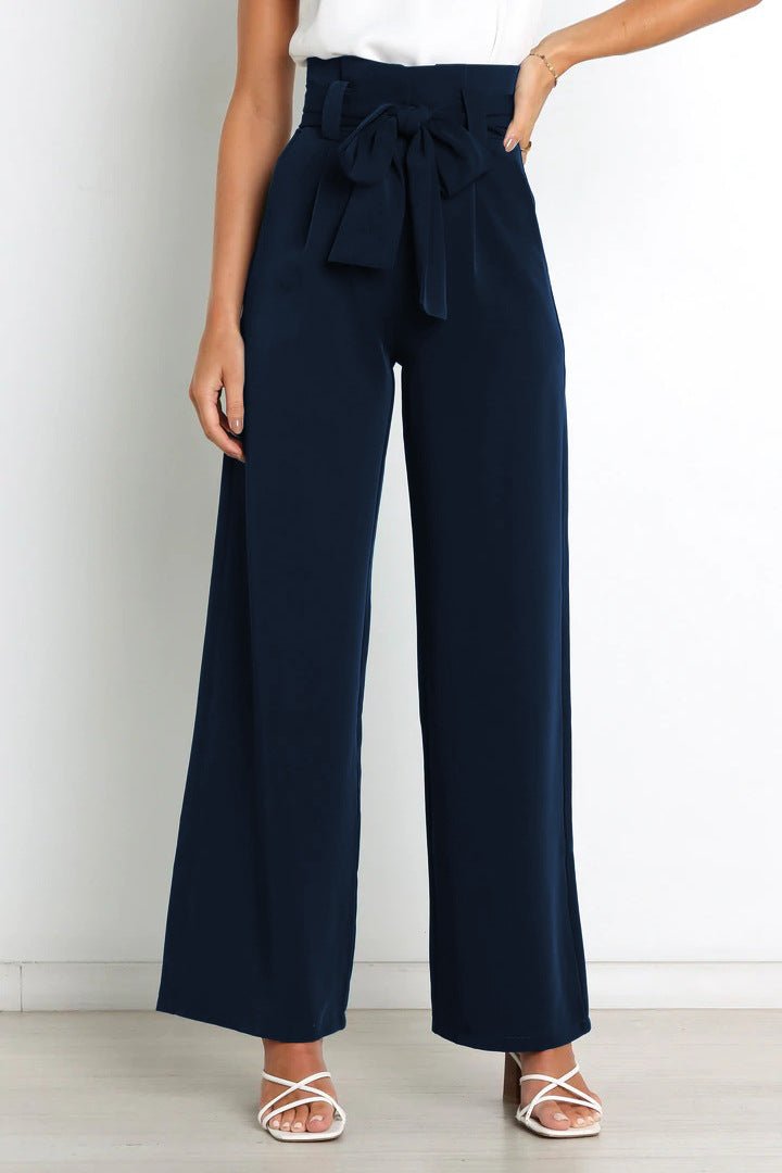 Women Wide Leg Trousers | Tie Waist