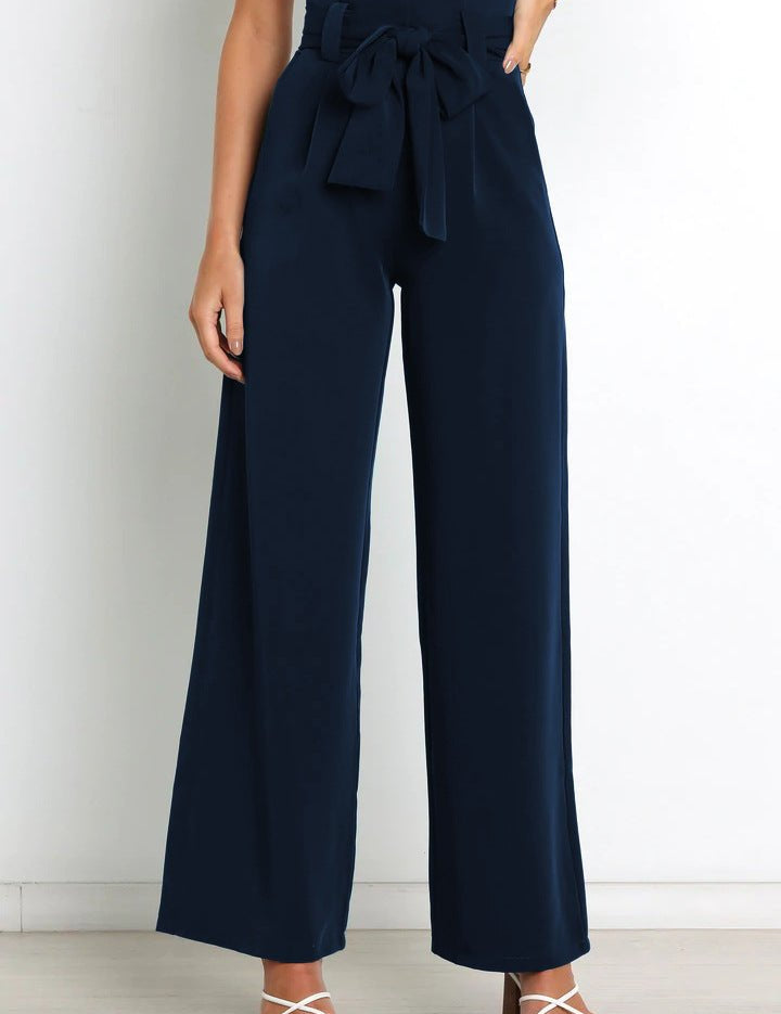 Women Wide Leg Trousers | Tie Waist