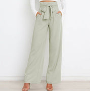 Women Wide Leg Trousers | Tie Waist