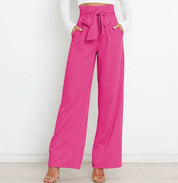 Women Wide Leg Trousers | Tie Waist