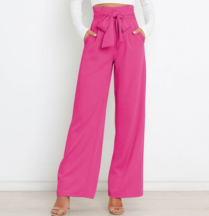 Women Wide Leg Trousers | Tie Waist