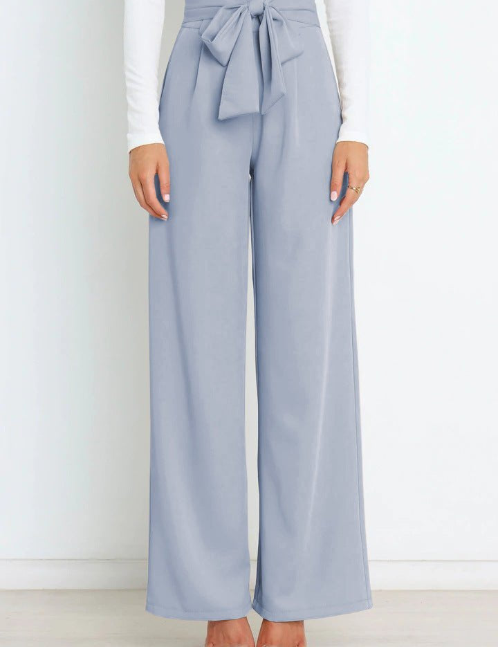 Women Wide Leg Trousers | Tie Waist