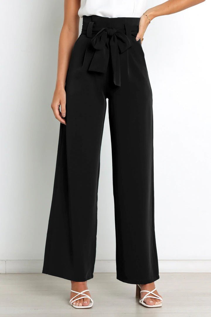 Women Wide Leg Trousers | Tie Waist
