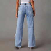 Women High-Waist Wide-Leg Jeans | Seam Detail