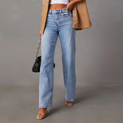 Women High-Waist Wide-Leg Jeans | Seam Detail