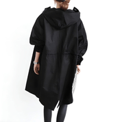 Women Hooded Coat | Long Buttoned Coat