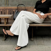 Women Wide-Leg Trousers | Pure White