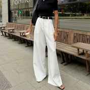 Women Wide-Leg Trousers | Pure White