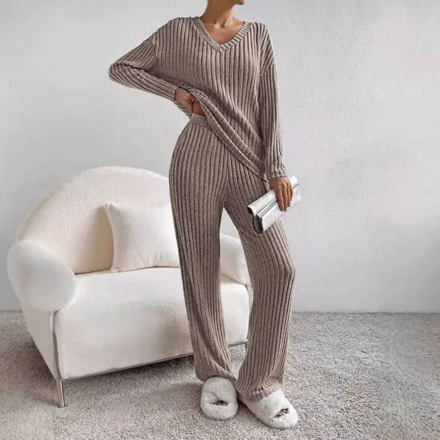 Women Two Piece Loungewear | Ribbed Lounge Set