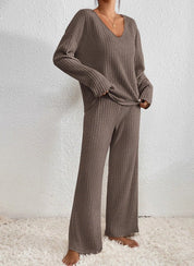 Women Two Piece Loungewear | Ribbed Lounge Set