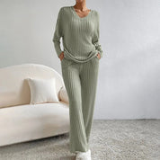 Women Two Piece Loungewear | Ribbed Lounge Set