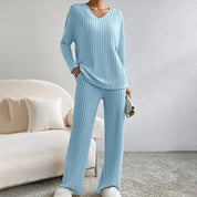 Women Two Piece Loungewear | Ribbed Lounge Set