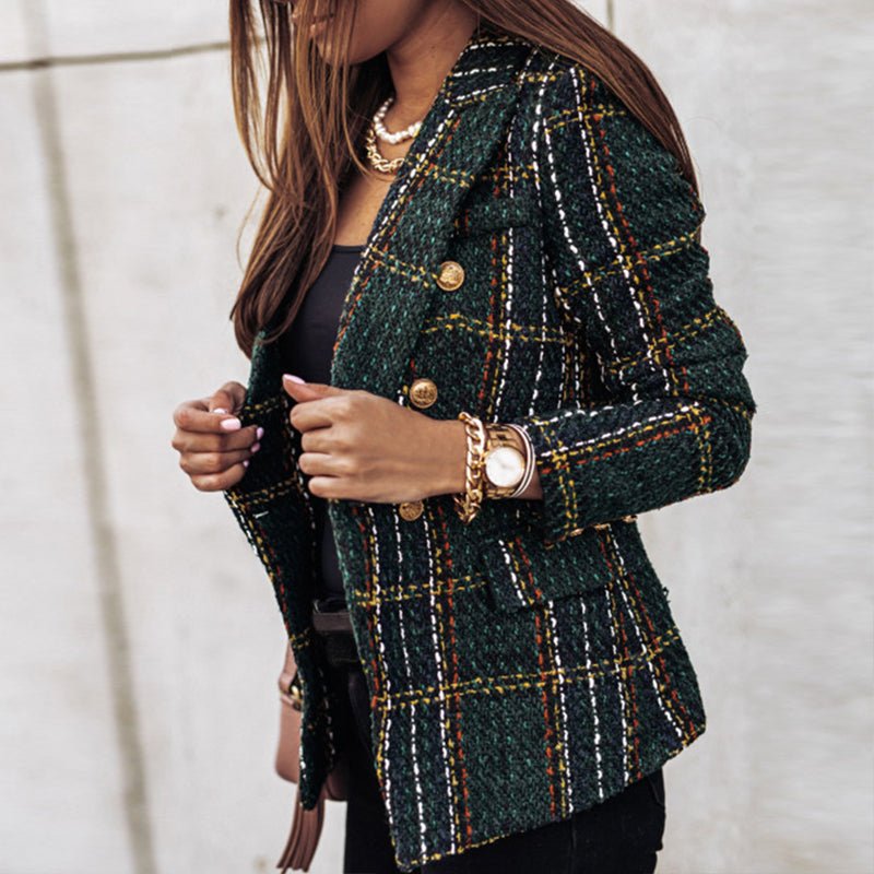 Women Checked Blazer | Plaid Blazer