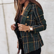 Women Checked Blazer | Plaid Blazer