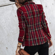 Women Checked Blazer | Plaid Blazer