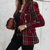 Women Checked Blazer | Plaid Blazer