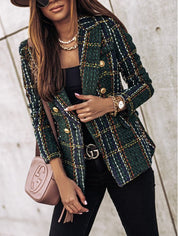 Women Checked Blazer | Plaid Blazer