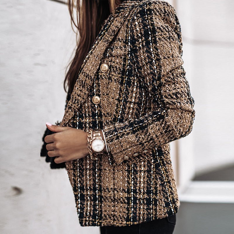 Women Checked Blazer | Plaid Blazer
